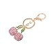 Produktbild Ogquaton Schöne Kirsche anhänger schlüsselanhänger Strass hangings schlüsselbund Ring Tasche dekor Geschenk rosa kreativ und nützlich