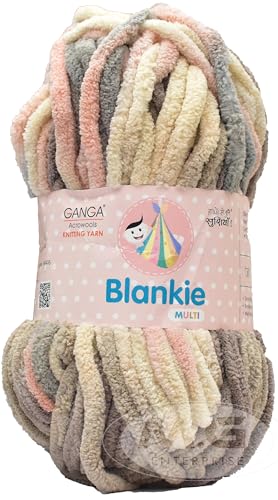 Image of M.G ENTERPRISE Knitting Yarn Thick Chunky Wool, Blankie Mouse Mix 200 GMS Best Used with Knitting Needles-DO Art-ADFE