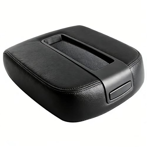 New Upgrade Center Console Armrest lid Cover Compatible with 2007-2013 Silverado Tahoe Suburba Avalanche Sierra Yukon XL Arm rest Center Console Cover Lid, Durable materials, Replac OE 15217111, Black