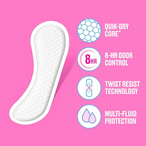 Image of Carefree Panty Liners for Women, Regular, Wrapped, Unscented, 54ct