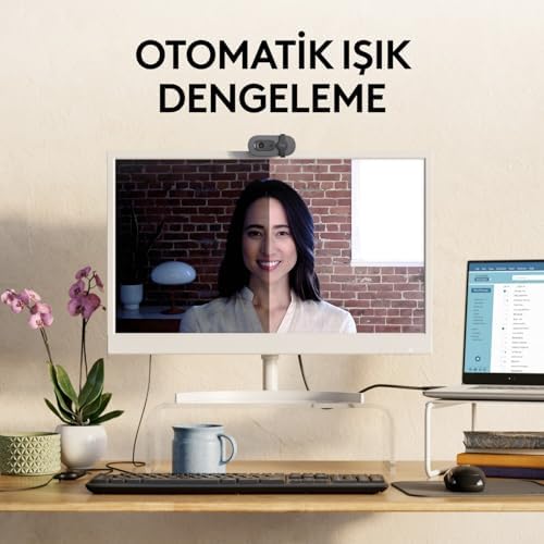 Logitech BRIO 100 Full HD Web Kamerası, Toplantı ve Yayın Amaçlı, Otomatik Işık Dengesi, Dahili Mikrofon, Gizlilik Kapağı, USB-A, Microsoft Teams, Google Meet, Zoom ile Uyumlu, Siyah - Görsel 4