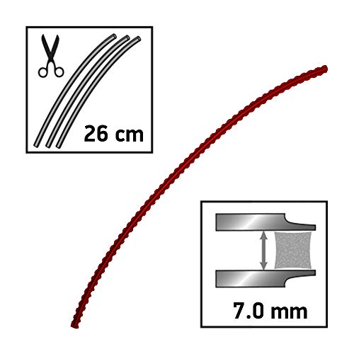 Hilo dentado para desbrozadora 7.0mm x 26cm, nylon de alta resistencia, 40 unidades (539174) 4