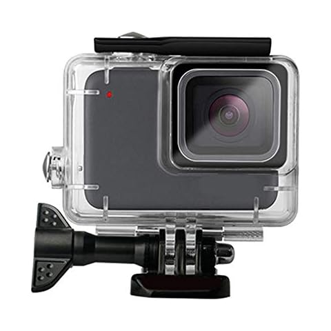 Protective Underwater Diving Housing Shell 45m with Bracket Waterproof Case Compatible with GoPro Hero 7 Silver/White Sports Action Camera Cover
