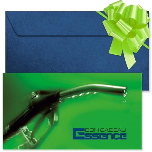 Bons cadeaux avec enveloppe nœud ruban pour opérations stations essence