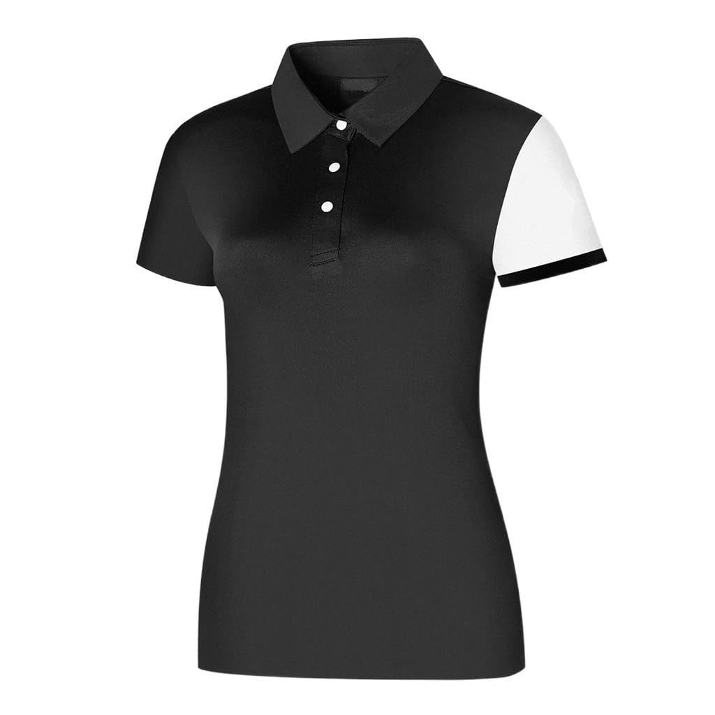 Polo de Golf pour Femmes Chemises de Tennis à Manches Courtes Légères et Sèches T-Shirts de Sport Slim Fit à Évacuation de L'humidité