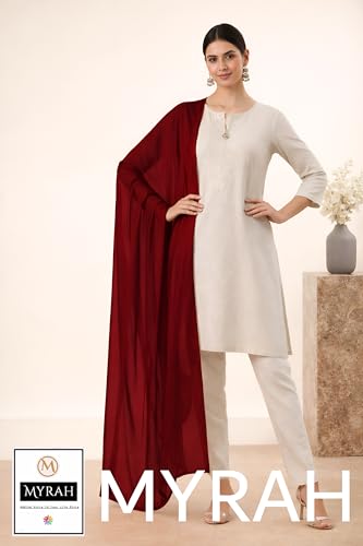 Image of MYRAH Chiffon Solid Casual Daily Use Dupatta For Women's & Girls Length - 2.50 Meter