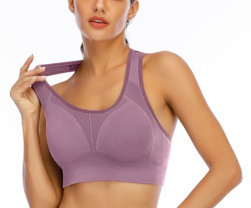 Image of IUGA Sports Bras for Women High Impact Racerback Sports Bra Seamless Padded Sports Bra Yoga Bras Workout Bra Activewear Bra