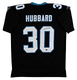 Chuba Hubbard Authentic Signed Black Pro Style Jersey BAS Witnessed 2