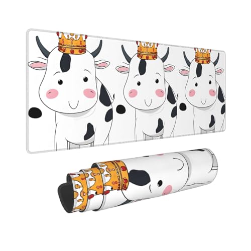 Tapis de souris de jeu imperméable et antidérapant xxl motif vache laitière