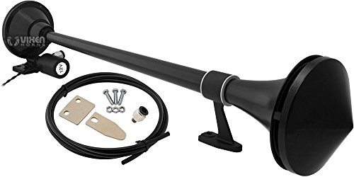Vixen Horns Train Horn for Boat/Truck/Car. Air Horn Waterproof Black Single Trumpet +
