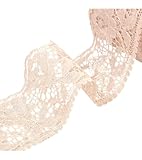 MYMERCERIE Dentelle Rachel Fleurs 60mm Beige au mètre