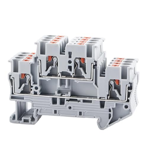 Conector eléctrico de bloque de terminales PTTB-2.5 con resorte de doble capa para cables 3