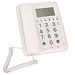 UniMarket-Wired-Landline-Dual-Interface-Full-Hands-Free-Shortcut-Keys-Corded-Telephone-Caller-ID-with-Blue-Screen-for-Home-for-Office-White