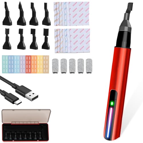 Mini Reciprocating Sander Micro Pen Detail Sander Tool USB Quick Charging Electric Sanding Pen with 8 Sanding Heads, Sandpaper 3 Gears Adjustable for Small Grinding Precision Polishing