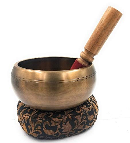 Bol chantant tibétain en laiton 15,2 cm pour la relaxation profonde et la méditation zen