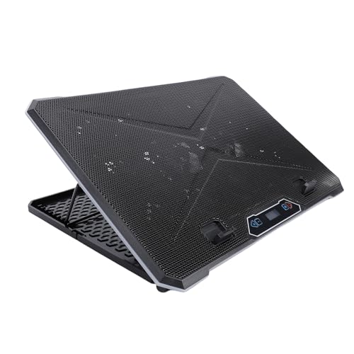 Garsent Almohadilla de Enfriamiento para Computadora Portátil para Juegos, Soporte Enfriador para Computadora Portátil RGB, 8 Niveles de Altura Ajustable, Enfriador para Computadora (14 Aficionados)