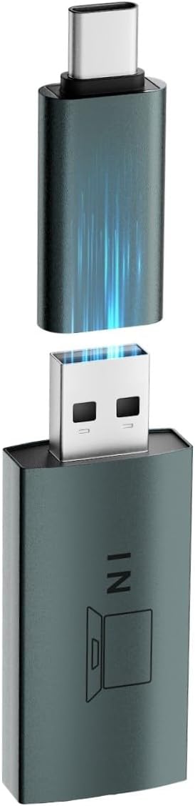 domyfan 2-in-1 Hub Video Transmission Adapter Suitable for Laptops Without Full-Featured Type-C Ports, Monitor Adapter Work for Windows, MacOS M1 M2 M3 M4