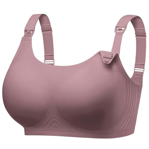 Image of Angelhood Seamless Nursing Bra for Women Wire Free Full Coverage Nursing Bra T-Shirt Bra with Extra Extender