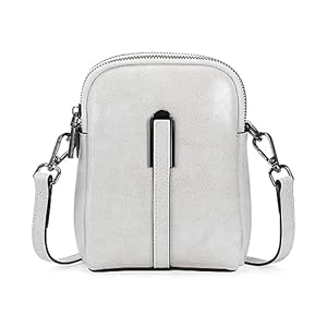 HUA ANGEL Handy Umhängetasche mit Geldbörse Damen Leder modern Crossbody Handy Tasche Umhänge Mädchen kleine Handtasche Damen mit Langem Riemen für Sportlich Reisen Dating Arbeit