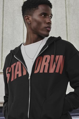 Image of SNITCH Grind Men Casual Jacket | Oversized Fit Hooded Neck Typographic Print & Full Sleeve | 100% Cotton Terry Fabric Breathable & Comfortable Urban Streetwear Hoodie