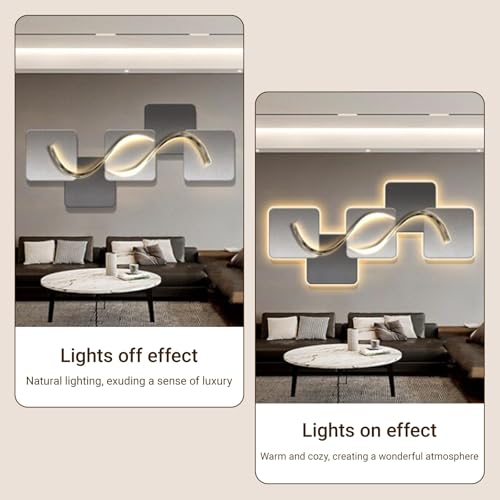 Sculpture murale décorative haut de gamme avec éclairage LED