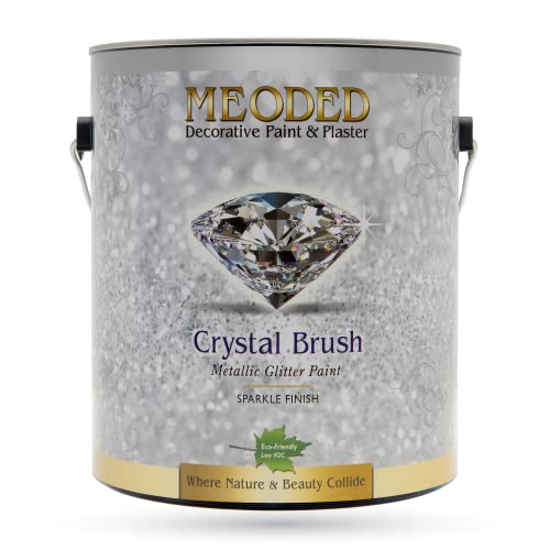 Meoded Paint & Plaster | Crystal Brush Glitter Paint | Decorative Sparkle Finish | Water Based Interior Paint