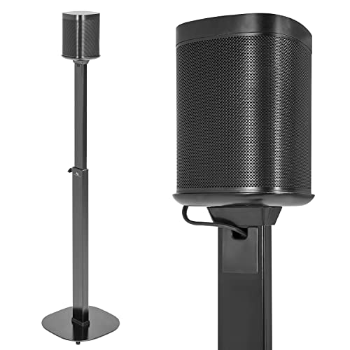Maclean MC-940 Lautsprecher Bodenständer Kompatibel mit Sonos One und One SL Ständer Standfuß mit Kabelmanagement Halterung bis 10kg (1)