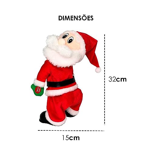 Papai Noel Musical Dançarino Mexe o Bumbum com 32cm
