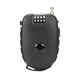 TOKCKYBL 4-Digit Combination Lock with 27.5 Inch Quickly Retractable Steel Cables - Keyless Security for Bike, Helmet, Ski, Snowboard, Stroller, Luggage, Door, Gate, Fences, Backpack & More