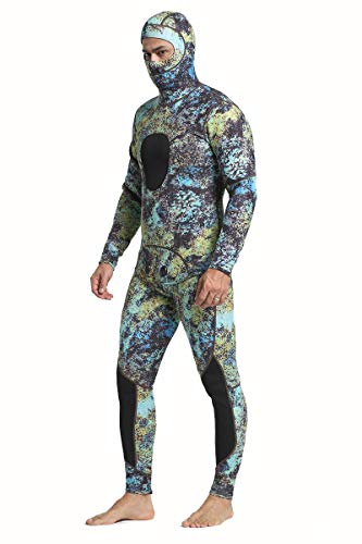 Nataly Osmann Camo Spearfishing Wetsuits Men 3Mm /1.5Mm Neoprene 2-Pieces Hooded Super Stretch Diving Suit #TOP3