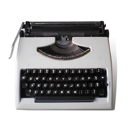 SUZEPER Máquina de escribir manual vintage, máquina de escribir clásica antigua para escribir letras, decoración de máquina de escribir para oficina en casa (11.8 pulgadas de largo x 11.8 pulgadas de