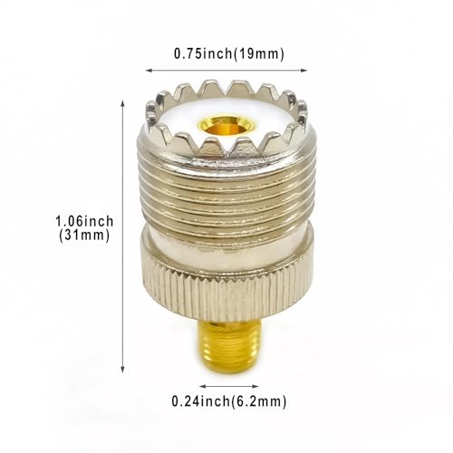 Adaptador Coaxial SMA a PL259 SO239, Pack 2 Piezas miniatura 3
