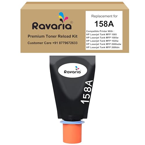 Image of 158A (W1580A) Toner Reload Kit (Cartridge Free) Compatible for HP LaserJet Tank MFP 1005, 1005w, 1020w, 2606sdw, 2606dn (158A Pack of 1)