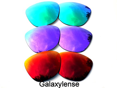 Galaxy Replacement Lenses for Oakley Frogskins Black&BluePurple&Gold Color Polarized 4 Pairs,!2