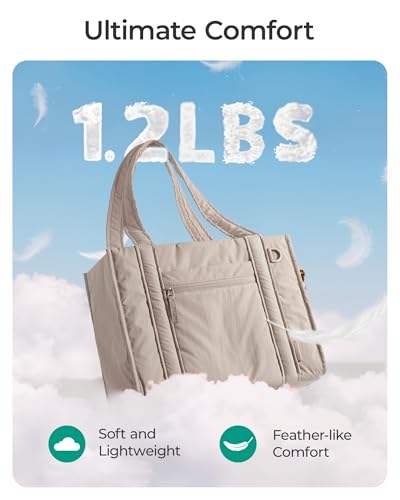 Image of BAGSMART Boxy Tote Bag for Women, Crossbody Bag with Zipper, Crush Bow Purses for Travel Work College
