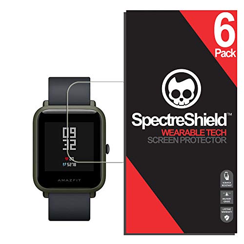Spectre Shield (6 Pack) Screen Protector for Xiaomi Huami Amazfit Bip Accessory Xiaomi Huami Amazfit Bip Screen Protector Case Friendly Full Coverage Clear Film