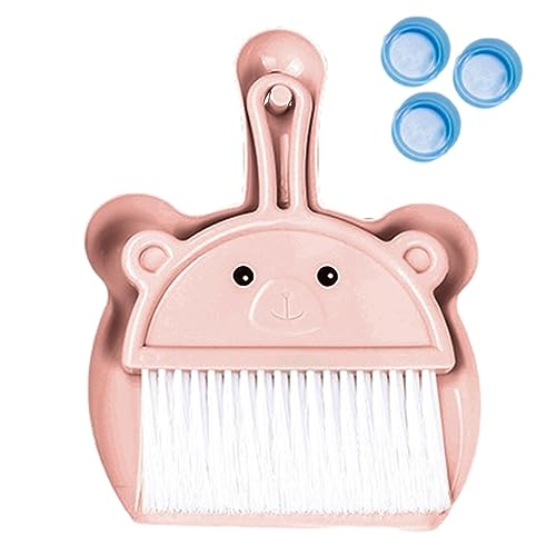 Jildouf Juego de recogedor de escoba pequeña, herramienta de limpieza de cepillo de barredora de piso, escoba batidora portátil con asa, pequeña escoba de limpieza para mesa, escritorio, teclado,