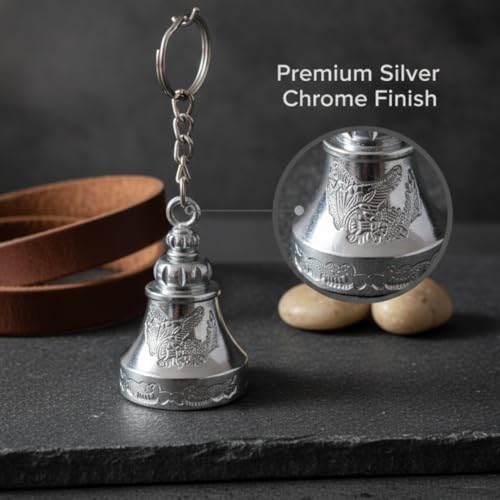 Image of OTTAVO Guardian Bell Keychain, Oxidized Copper, Tibetan Style, 5 cm Height, Good Luck Charm