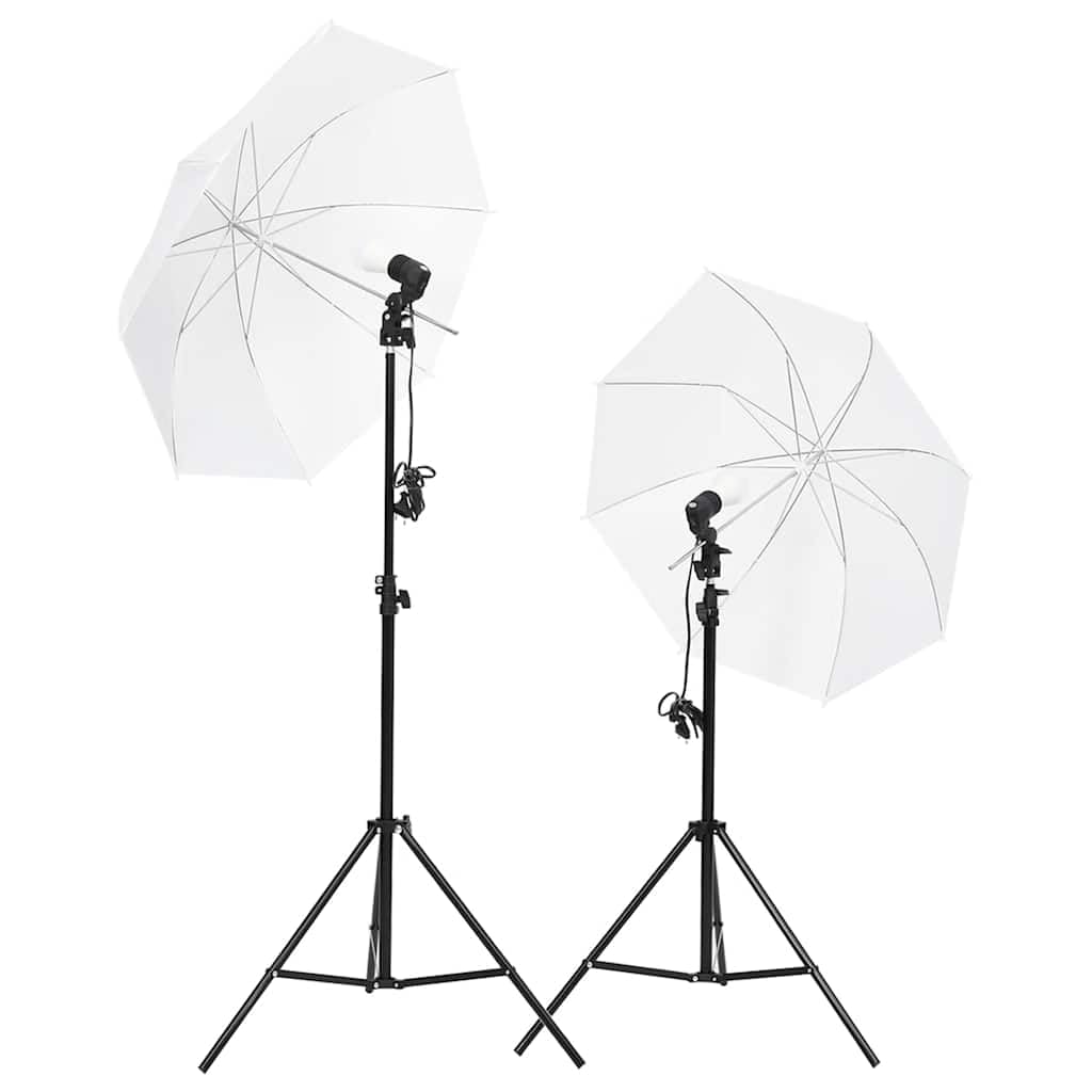 vidaXL Fotostudio-Set mit Beleuchtung und Hintergrund, Studio-Kit, Tageslicht-Lampe, Studio-Beleuchtung-Set, Studio-Licht, Fotografie-Licht