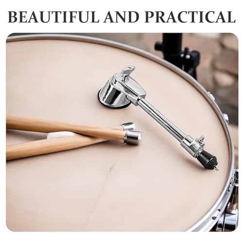 Éperon de tambour réglable en métal argenté pour matériel de percussion