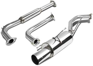 4 Inches Round Muffler Tip Catback Exhaust System Compatible with Nissan Maxima 00-03