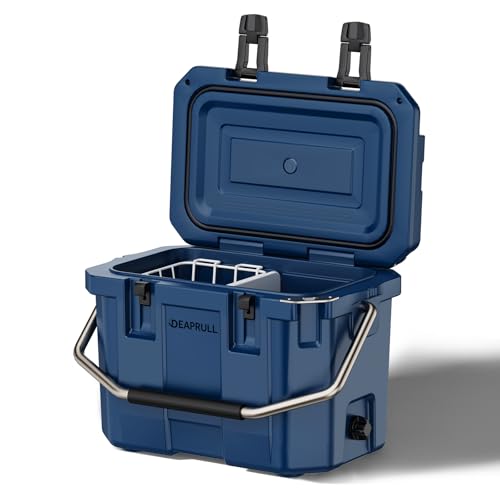 30 Quart Hard Cooler, Insulated Ice Chest Box Holds Ice for More Days, Portable Cooler with Handle,