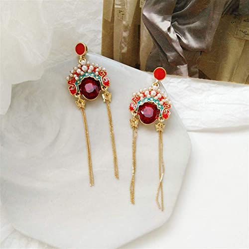 Boucles d'oreilles en argent s925 et opéra de pékin chic - 5