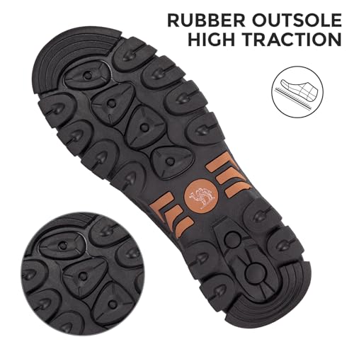 CAMEL CROWN Mens Walking Shoes Leather Lace up Loafer Relaxed-Fit Comfortable Casual Shoes3