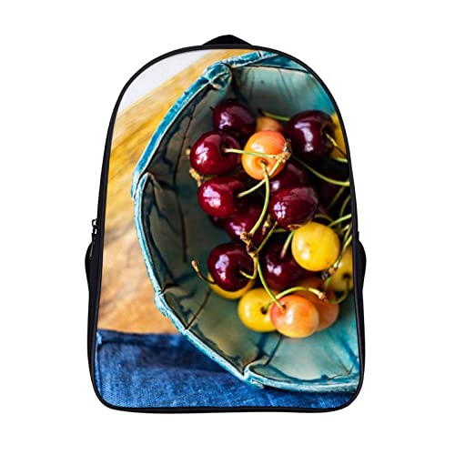 Sac à dos enfant personnalisé pour l'école primaire, le grand cartable cerise 3D pour la rentrée