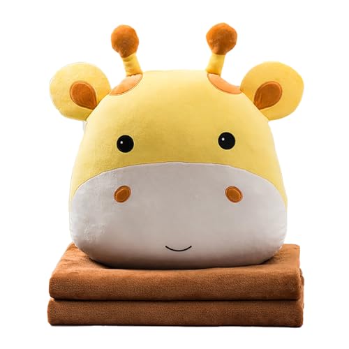 Oreiller pour adultes multi-positions compact imprimé girafe