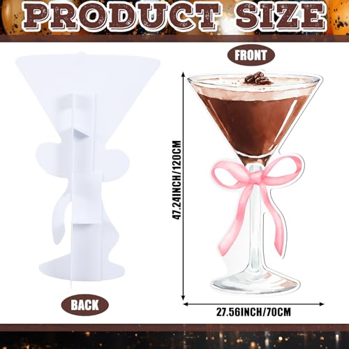 Image of Colingmill 4ft Espresso Martini Birthday Decorations Pink a Tini Bit Older Party Cardboard Cutouts Birthday Party Cardboard Cutouts Decor for Women Bar Wedding Bachelorette Bridal Shower Supplies