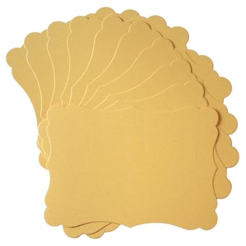 Homtable 50 Pack Shiny Blank Cardstock Greeting Cards for DIY Crafts (Gold, 4x6IN) Cover