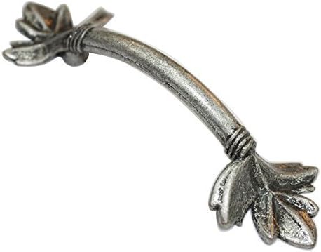 Antique Pewter 64mm Hole Centers Pulls Wardrobe Chest Cabinet Drawer Handle Y5004