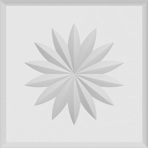 Miniatura 6 de Ekena Millwork ROSP040X040X075SDG11 Roseta estándar con borde redondeado, 4 pulgadas de ancho x 4 pulgadas de alto x 34 pulgadas, PVC